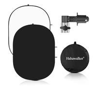 Black&White Chromakey Backdrop with Clip,Portable 3X5ft Black White Screen 2 in 1 Pop Up Collapsible Backdrop for Photo and Video Shooting,Gaming