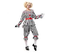 Black White Clown Costume for Women Halloween Clown Cosplay (Black, M)