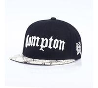 (black,white) Compton Youth Street Dance Flat Cap along the Men Tide Street Dance Hip Hop Hat Female Baseball Hat