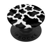 Black & White Cow Cowhide Pattern Western Ranch Animal PopSockets Adhesive PopGrip
