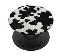 Black & White Cow Cowhide Pattern Western Ranch Animal PopSockets Adhesive PopGrip