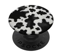 Black & White Cow Cowhide Pattern Western Ranch Animal PopSockets Adhesive PopGrip