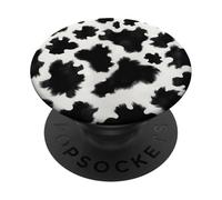 Black & White Cow Cowhide Pattern Western Ranch Animal PopSockets Adhesive PopGrip
