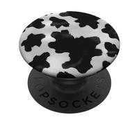 Black & White Cow Cowhide Pattern Western Ranch Animal PopSockets Adhesive PopGrip