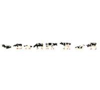 Black & White Cows (8) Figure Set N gauge Faller 155903