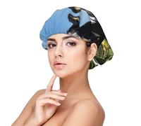 Black White Cows,Adult's Satin Sleeping Cap - Women's Elastic Sleep Bonnet, Adjustable Overnight Hair Cover