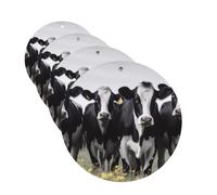 Black White Cows Car Air Freshener Cards for Women Men 4 Pack Cute Car Accessories Long Lasting Scent Car Diffuser Hanging Auto Aromatherapy Tablets Car Fresheners Gifts