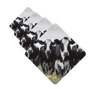 Black White Cows Car Air Freshener Cards for Women Men 4 Pack Cute Car Accessories Long Lasting Scent Car Diffuser Hanging Auto Aromatherapy Tablets Car Fresheners Gifts