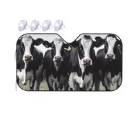 Black White Cows Car Windshield Sun Shade Foldable Car Front Window Sunshade for Sun, Heat and UV Rays, Auto Sun Blocker Visor Protector for Cars, SUVs Medium