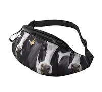 Black White Cows Fanny Pack for Men Women, Waterproof Sports Waist Bag Fashion Belt Bag Crossbody Bags Hip Bum Bag with Adjustable Strap Large Sling Bag Purse for Travel Hiking