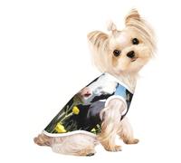 Black White Cows print Dog Clothes T Shirts for Small Dogs Breathable Puppy Kitten Dog Shirts for Pet Dogs Cats