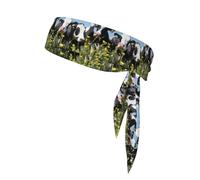 Black White Cows Printing 1 Pieces Headband Hair Band Unisex Dry Head Tie Sport Band For Basketball Running Tennis