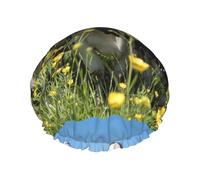 Black White Cows,Shower Cap Nightcap Double Layer Waterproof Elastic Bath Cap Reusable Hair Cap