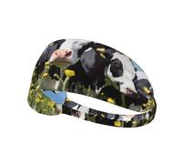 Black White Cows,Sports Sweatband for Unisex Multi Headband Elastic Exercise Hairband
