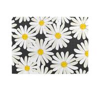 Black White Daisy,500 Pieces Puzzles for Adults-Wooden Jigsaw Puzzle for Adults Elderly