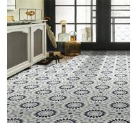 Black & White Designer Effect Anti-Slip Vinyl Flooring For Home, Shops, Offices, 2.8mm Pile Vinyl Sheet-2M(6'6") X 4M(13'1")-8M²
