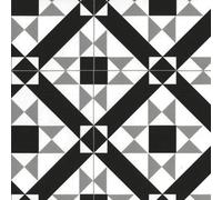 Black White Designer Effect Anti-Slip Vinyl Flooring For Kitchen, Bathroom, 2.8mm Thick Vinyl Sheet-6M(19'8") X 4M(13'1")-24M²