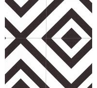 Black White Designer Effect Anti-Slip Vinyl Flooring For Kitchen, Bathroom, 2.8mm Thick Vinyl Sheet-7M(23') X 2M(6'6")-14M²
