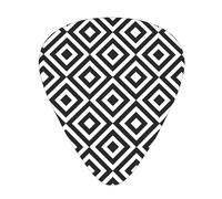 Black White Diamond Guitar Picks with Organizer Storage Box Guitar Plectrums 12PCS 3 Thickness Thin Medium Heavy 0.46 0.71 0.96mm Guitar Picks For Acoustic Electric or Bass Guitars