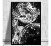 Vintage Disco Wall Art - Black & White Trendy Prints - Unframed