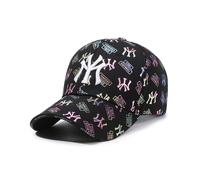 (Black White) Embroidery My Letter Baseball Cap Colour Printing Peaked Caps Breathable Gift