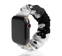 Black White Evil Dead Scrunchies Watch Band Compatible with IWacth Series Replacement Strap 38mm/40mm