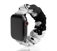 Black White Evil Dead Scrunchies Watch Band Compatible with IWacth Series Replacement Strap 42mm/44mm