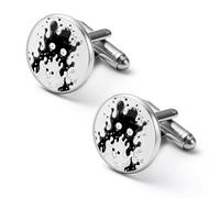 Black White Evil Dead Shirt Cufflinks For Men Cuff Links Gifts Wedding Business Groom 2.0cm
