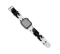 Black White Evil Dead Silicone Bands Replacement Strap Wristbands Compatible with IWatch 42mm/44mm