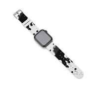 Black White Evil Dead Silicone Bands Replacement Strap Wristbands Compatible with IWatch 42mm/44mm