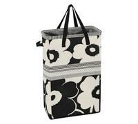 Black White Floral Abstract Patterns Laundry Bin with Sturdy Handle Laundry Baskets Stand up Teen Dirty Clothes Hamper for Closet cesta para ropa