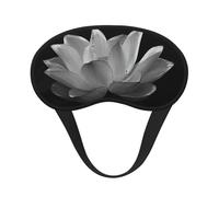 Black White Flower Print Sleep Mask, Eye Sleeping Mask for Women and Men for Total Darkness, Reduces Puffy Eye Mask