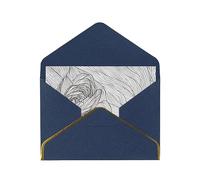 Black White Flowers Print Blank Greeting Cards, Pearl Paper Envelopes Suitable For Various Occasions - Anniversary Cards, Thank You Cards, Holiday Cards, Wedding Cards, Congratulations, And More