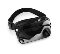 Black White Fluid Sculpture Fanny Packs Crossbody Bags for Women Men, Belt Bag Waist Packs for Workout Running Travel with Adjustable Strap