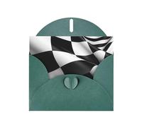 Black White Formula Checkered Flags Pattern Greeting Cards Blank Note Cards with Envelopes Happy Birthday Card Thank You Card Wedding Party Invitation Cards for All Occasions 4x6 Inch