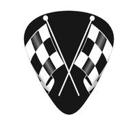 Black White Formula Checkered Flags Pattern High-Quality, Wear-Resistant And Tough Guitar Picks Give You A Different Musical Experience