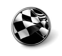 Black White Formula Checkered Flags Pattern Round Badge Pin, 1 Inch Durable Non-Fading Lapel Pin, Versatile Metal Button Badges, Lightweight Decorative Brooch for Clothing Accessories Personalized Gif