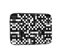Black White Formula Checkered Pattern Laptop Case, Computer Case Laptop Gifts for Men Women for Travel Abroad