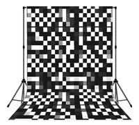 Black White Formula Checkered Pattern Print Backdrop Background for Photography Portrait Photoshoot,Party and Photo Studio Prop