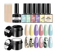 Black White Gel Nail Polish - 2 Color Quick Curing Gel Kit, Aesthetics Manicure Set | Salon Glossy Polish For Cosplay Wedding Party Vacation Daily Formal Casual Performance Home Manicure