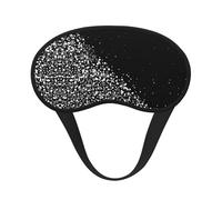 Black White Glitter Print Blackout Sleep Mask - Contoured Cup Eye Cover, Perfect for Travel, Meditation, and Nighttime Use
