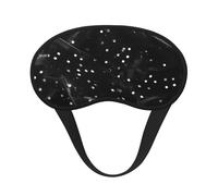 Black White Glitter Print Print Adults Washable Eye Mask for Sleeping Light Blocking Nap for Night Rest Cover