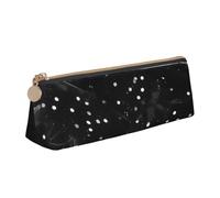 Black white glitter print Print PVC Coin Purse Money Bag Makeup Case Pencil Pouch Zipper stationery case Women Men, White, One Size, Simple