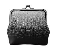Black White Glitter - Print Women's Compact Coin Purse with Lock Waterproof for Travel Gifts