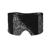 Black White Glitter Printed, Full Eye Covers Light Blocking Eye Mask Sleep Eye and Ear Muffs