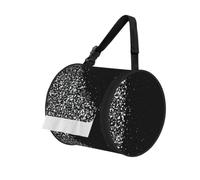 Black white glitter Printed Portable Tissue Roll Case, Standard-Size Fit, Oxford Cloth for Wall Camping Backpack