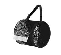 Black white glitter Printed Toilet Paper Holder Bag, Adjustable Strap Roll Paper Organizer for Car Kitchen Outdoor