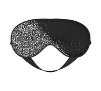 Black White Glitter Sleep Eye Mas Light Blocking Night Eye Blinder Travel Essential Gifts Women Men Sleep Mask