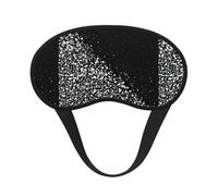 Black White Glitter Sleep Mask 100% Light Blocking Eye Mask for Sleeping, Sleep Mask for Unisex for Travel/Nap