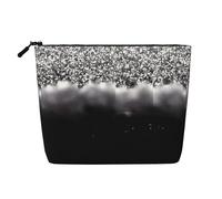Black White Glitter Waterproof Large Capacity with Zipper Travel Business Trip Home Multifunctional Makeup Bag Storage Bag Coin Purse